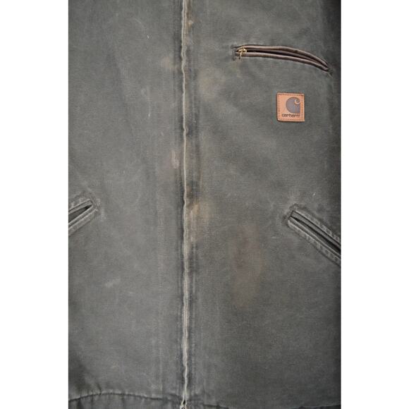 Vintage Carhartt J97 MOS Green Moss Blanket Lined Detroit Jacket Men's Size 3XL - Picture 3 of 12